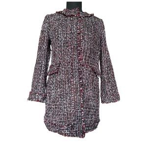 Ann Taylor Tweed Mid Long Jacket Blazer